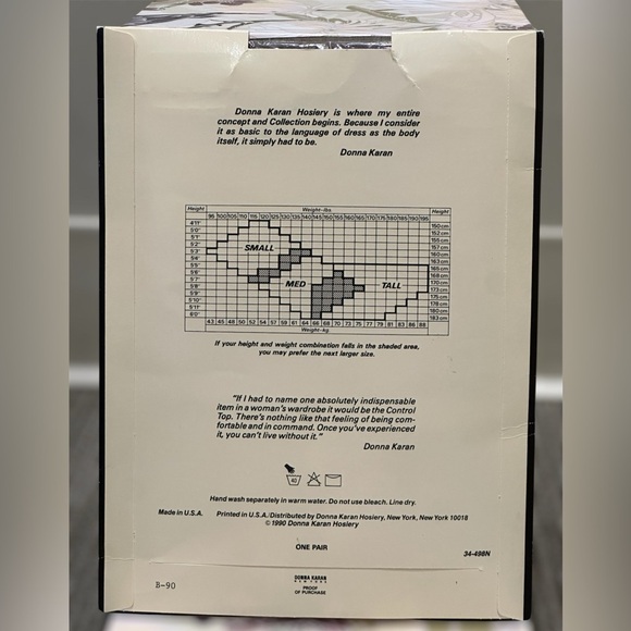 NEW Vintage 1990 Donna Karan Sheer Satin Control Top Pantyhose DK Shadow - Picture 2 of 4